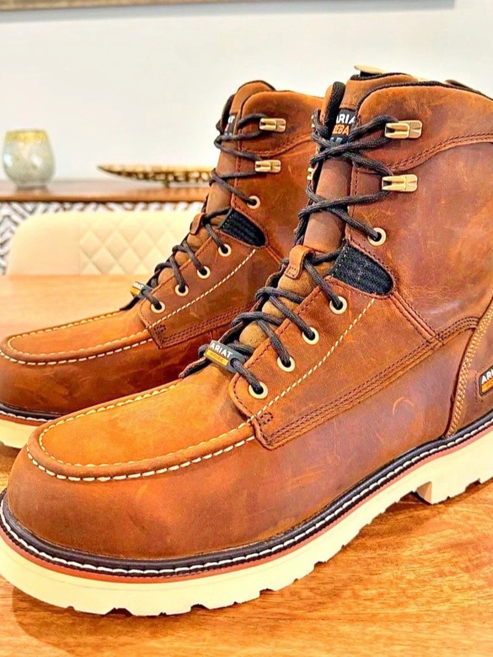 Ariat Men's Rebar Lift EH WP Slip Resistant Work boots 11.5M New No Box